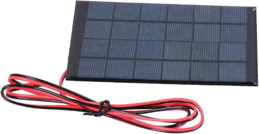 CC 6 V 2 W, Module d’alimentation solaire – Panneau solaire en silicium polycristallin avec câble de 100 cm, idéal pour projets DIY tels que lampes solaires de jardin, lampes de poche et jouets.
