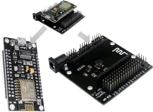 Carte de développement WiFi NodeMCU V3 ESP8266 + Carte d'extension (Base Board)