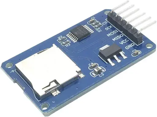 Carte de stockage Micro SD – Module d’extension mémoire Shield – Adaptateur lecteur de carte Mini TF à 6 broches avec interface SPI