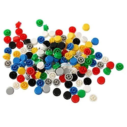 Interrupteurs tactiles 12 x 12 x 7,3 mm avec capuchon multicolore