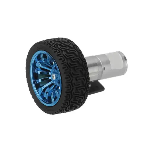 JGA25‑370, DC 12 V, 620 tr/min, Moteur à engrenages avec support de fixation et roue