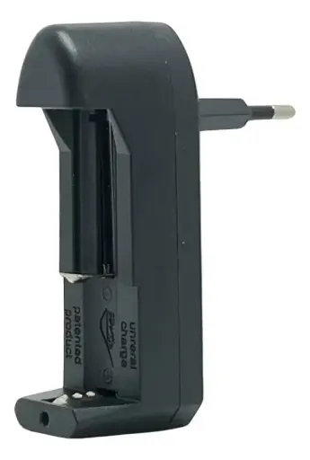 Li-ion 3,7 V 18650- Chargeur universel à fente unique pour batteries - Noir