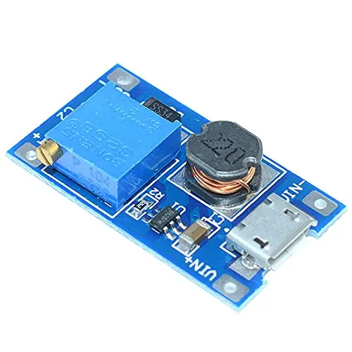 MT3608, 2V–24V à 5/9/12/28 DC-DC 2A, Module Boost Réglable avec Micro USB