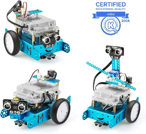 Makeblock mBot Robot Pack Complémentaire, Servo Pack, Robotique Pack complémentaire 3-en-1, 3 Chats 3 Formes, Chat Dansant, Chat Secouant la Tête, Chat Émetteur de Lumière