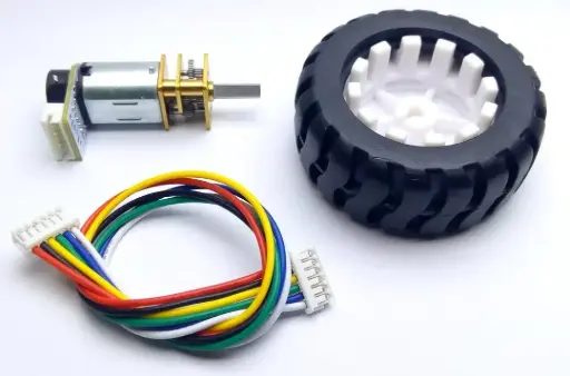 Micro moteur Réducteur + Roues DC 6V (600 RPM)