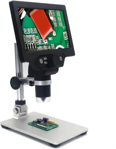 Microscope Numérique Portable LCD 7 Pouces avec Zoom 1200X et Résolution 12MP pour Soudure et Inspection de PCB – Magnification Continue