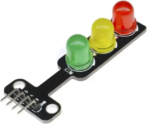 Mini module d’affichage de feu de circulation LED 5 V / 5 mm pour Arduino – Kit créatif DIY, compatible Raspberry Pi, idéal pour les projets de modélisation de système de circulation.