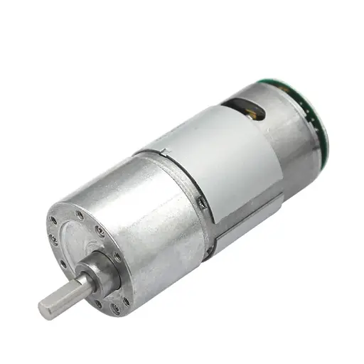 Moteur à courant continu DC 6V/12V/24V 4-500 tr/min couple élevé boîte de vitesses moteur électrique arbre 6mm moteurs à engrenages avec encodeur : 166 tr/min, tension : 6V DC) (Color : 6v Dc, Size