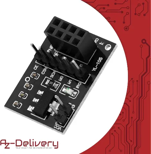 NRF24L01 Adaptateur pour Le Module émetteur-récepteur sans Fil NRF24L01 RF 2,4 GHz 3,3V avec 8 Broches