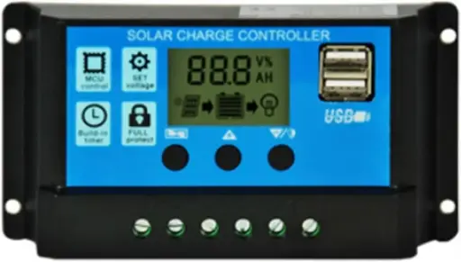 10A/20A/30A, compatible 12V/24V, Régulateur de charge solaire automatique , avec écran LCD pour panneaux solaires