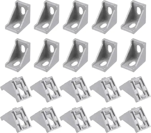 Équerres d’angle 90° pour profilés aluminium série 20 – Accessoires de fixation haute résistance