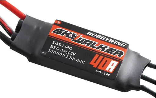 40A ESC 2-3S, ESC LIPO HOBBYWING SKYWALKER BEC BRUSHLESS ESC
