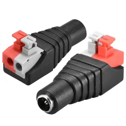 5,5 x 2,1 mm à enficher Connecteur femelle DC pour adaptateur d’alimentation