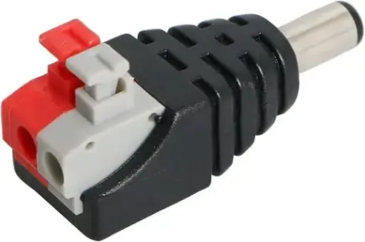 5,5 × 2,1 mm à enficher Connecteur mâle DC pour adaptateur d’alimentation