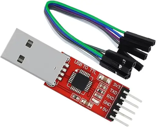 Adaptateur série USB vers TTL CP2102, sortie 3,3 V/5 V – Convertisseur USB 2.0 vers UART 5 broches, compatible STC, livré avec fils de connexion – pour Arduino, ESP8266, STM32 et projets DIY.