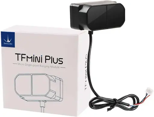 Benewake TFmini Plus – Module LiDAR Radar Laser】 Portée de mesure : 12 mètres Étanchéité : norme IP65 (résistant à l’eau et à la poussière) Interfaces disponibles : UART / I2C / I/O Applications : compatible avec Pixhawk, idéal pour la robotique, les drones et l’automatisation industrielle