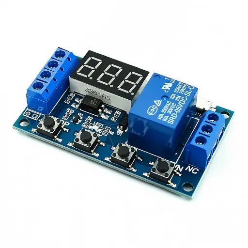 CC 5V/12V/24V, Relais temporisé numérique pour éclairage LED