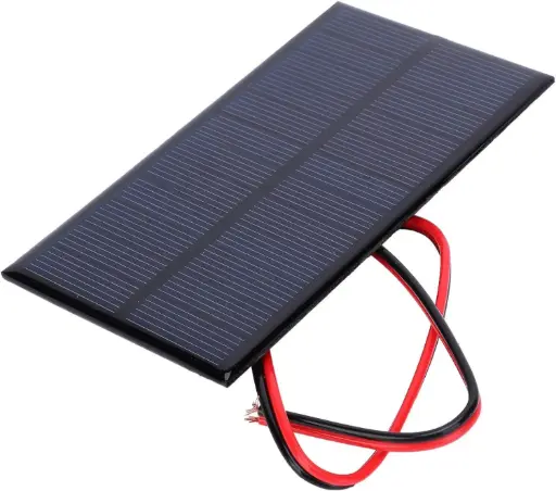 CC 6 V 1 W, Module panneau solaire – Cellule photovoltaïque en silicium polycristallin avec câble de 30 cm, idéal pour projets DIY tels que lampes solaires de jardin, lampes de poche ou jouets