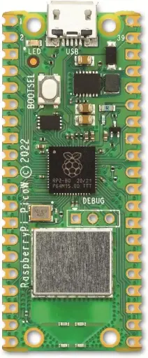 Carte Raspberry Pi Pico W – Microcontrôleur RP2040 avec Wi-Fi intégré – Kit mini-board basé sur processeur dual-core RP2040, compatible C/C++ et Python