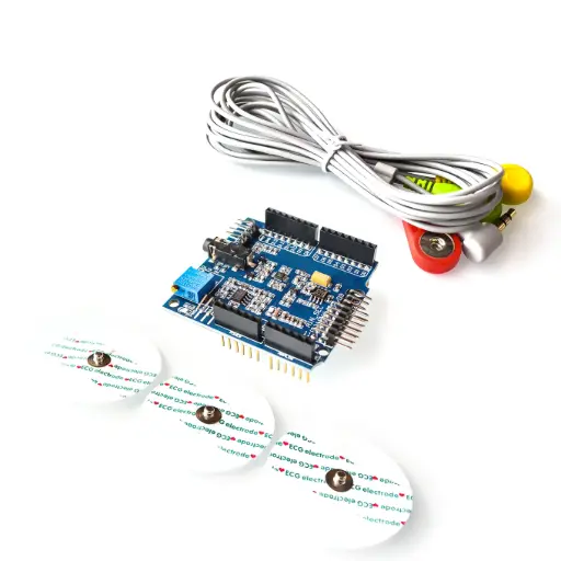 ECG/EKG/EMG, Bouclier avec câbles et carte d’extension d’électrodes, module de capteur EMG