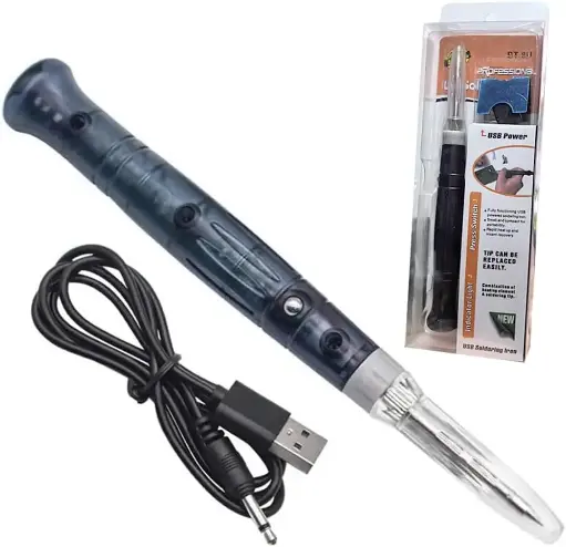 Fer à souder USB en forme de stylo 5V 8W, d'outil de soudure portatif à chauffe rapide, DIY