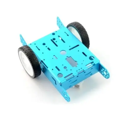 Kit châssis robotique intelligent en aluminium bleu 2WD à monter soi-même