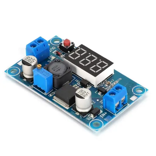 LM2596, 4~40V, Convertisseur DC-DC Buck, module régulateur abaisseur de tension réglable avec affichage voltmètre LED