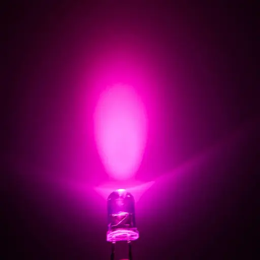 100 pièces de diodes LED roses 5 mm (transparentes, rondes, claires, DC 3V 20mA) – lampes lumineuses pour composants électroniques, ampoules indicatrices à émission de lumière
