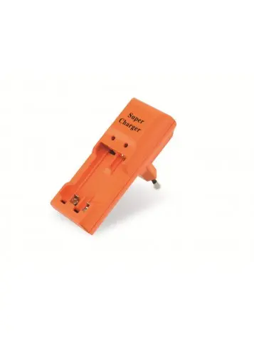 Superchargeur KN-100, chargeur compact sur secteur 220 V, compatible avec 2 accus AA ou AAA NiCd/NiMH de 1,2 V.