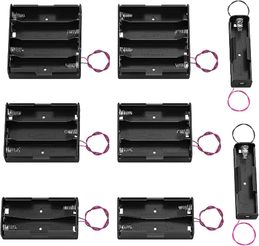 18650 Battery Holder 1 slot, 2 Slots, 3 slots, 4 slots 3.7V 18650 Battery Holder 18650 Battery Holder with Wires