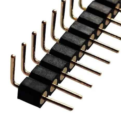 2,54 mm à 40 broches Barette de connecteur rond mâle à angle droit pour bande LED, Arduino Raspberry Pi machine d'expérimentation