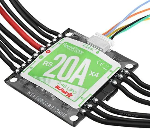 20A ESC 2-4S, ESC Racestar RS20Ax4 in 1 Blheli_S support Dshot150 Dshot300 for FPV Racer